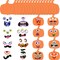 32 Pieces Halloween Foam Pumpkin Craft Kit and Pumpkin Foam Stickers Self Adhesive Halloween Stickers for Kid's Halloween Party Crafts Decorations (Funny Style)